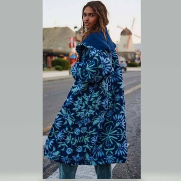 Free People Sweaters - Free People This Love Cardi in Navy Night Sky Combo Size L NWT